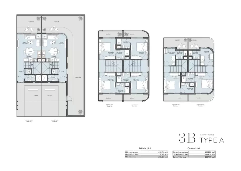 Taormina Village Townhouse Dubai 3 Bed Floor Plan