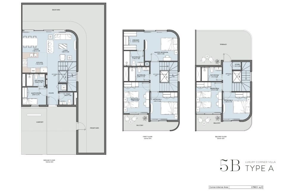 Taormina Village Dubai – 5-Bedroom Villa Floor Plan